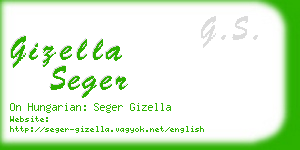 gizella seger business card